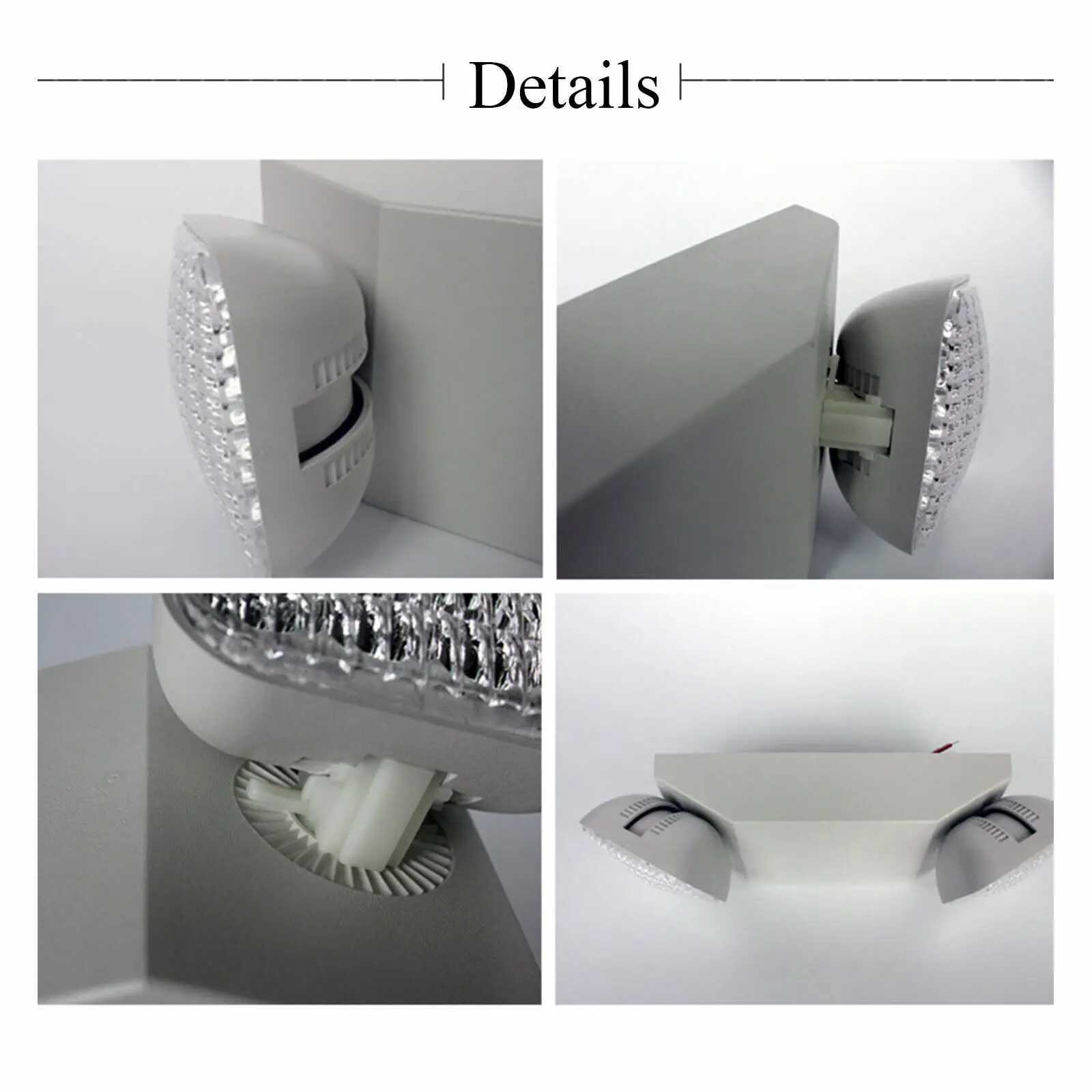 6Pack LED Emergency Exit Light Adjustable 2 Head With Battery Backup 924NEW C250925