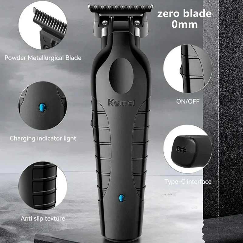 Kemei USB Fast Charging Clippers Barber Machine 1200MA Rechargeable Cordless Hair Trimmer Kemei Electric Hair Clipper R250926