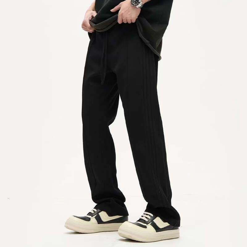 2025 American Style Men's Side Stripe Straight Casual Long Pants Draped Loose New Trendy Ins Versatile B5