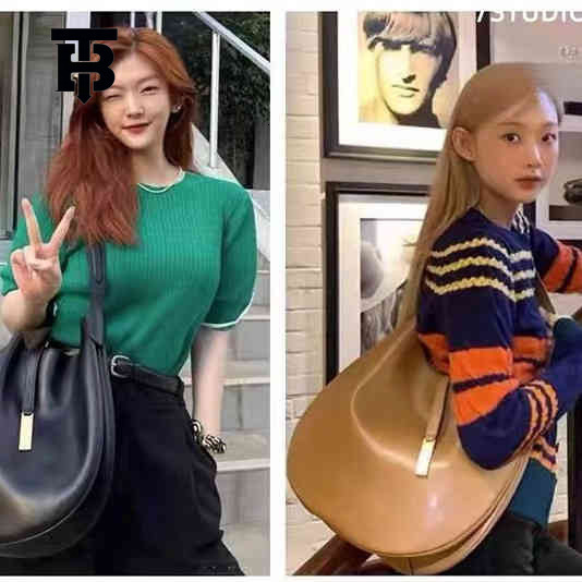 TB BHULAMTE Free Shipping New Designer Bag Women's Armpit Bag Suede Equestrian Design Dumpling Bag Handbag Fashionable Hand-held Crescent Bag