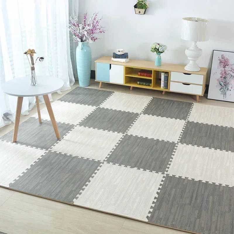 Wood Grain Puzzle Floor Foam Carpet Waterproof and AntiSlip Splicing Mat for Safe and Comfortable Baby Play Playmat 3030cm C250926