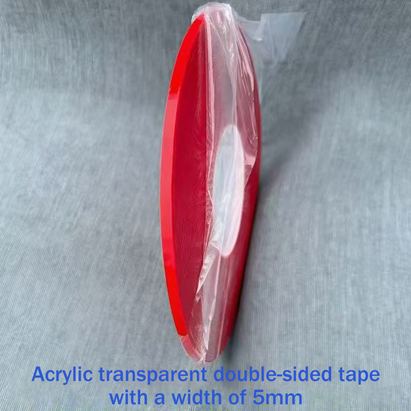 Strong, high viscosity transparent double-sided adhesive fixing vehicles, with no trace tape for fixing adhesive strips