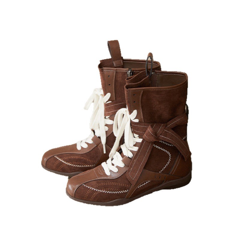 Mid-Calf Women's British-Infused Fashion Boots - free shipping Western-Inspired Bounty Hunter Design, Unique for Casual Styling - Hot WesternInsp