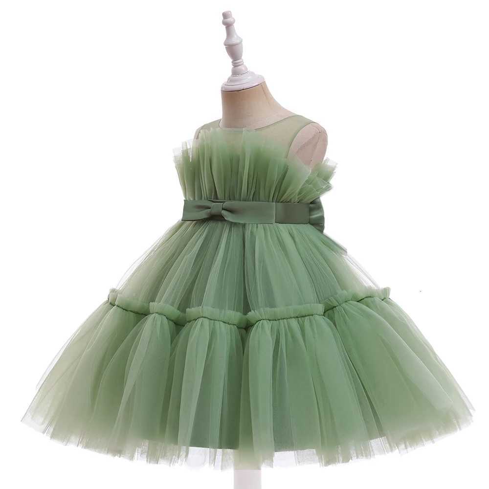 Fluffy Lace Bow Kids Party Dresses For Girls Children Costume Toddler Bridemads Princess Dress Girl Host Wedding Gown 310 Years Z250926