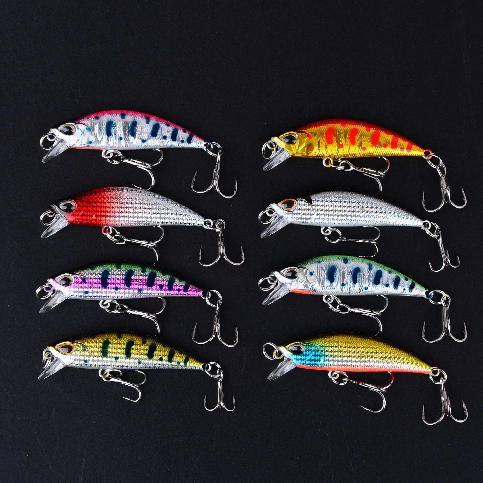 8PCS Fishing Lure Minnow Wobbr fional Baits Crankbait Carp Fishing W250926