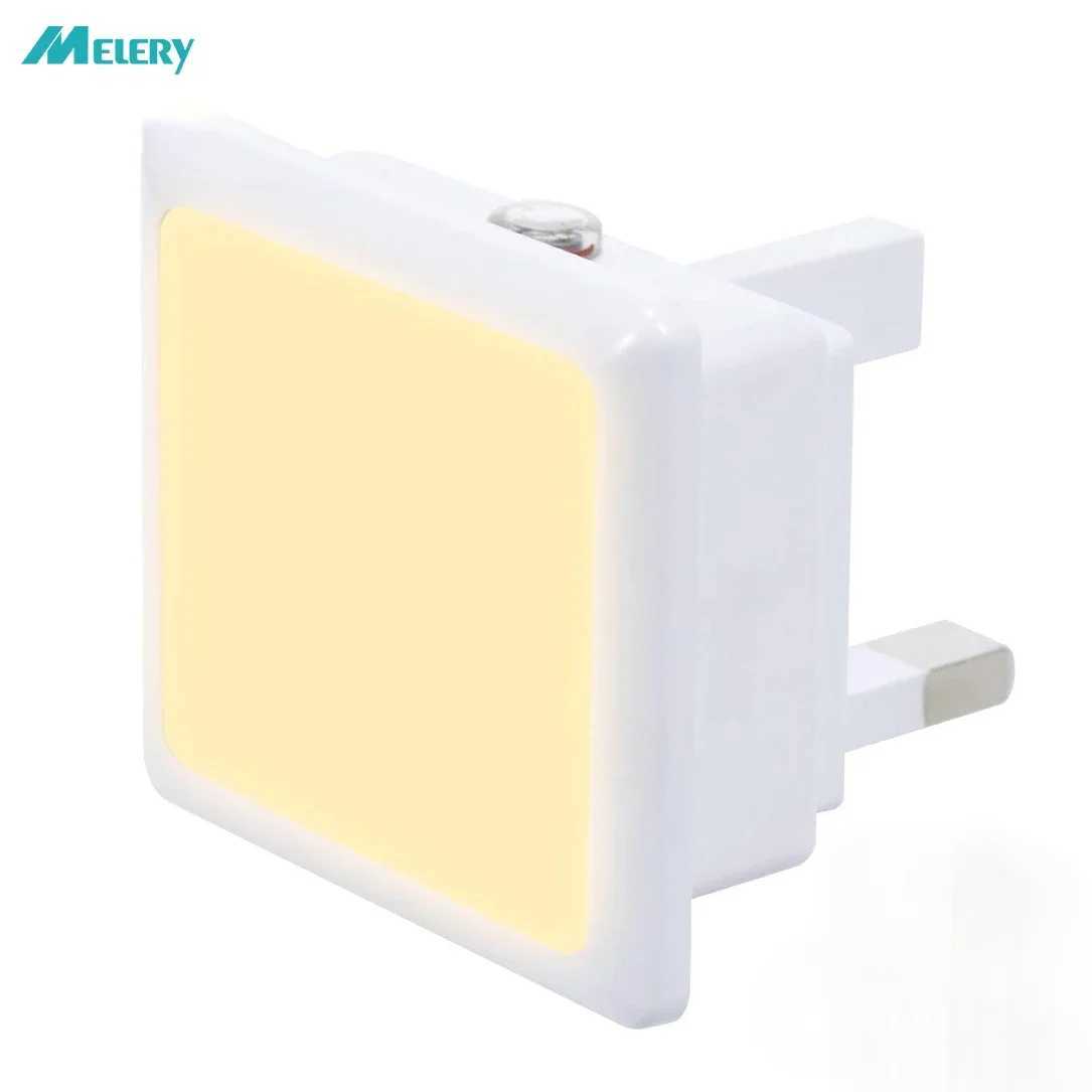 Automatic 03W LED Night Light UK Plug in WarmDay White Dusk Till Dawn Daylight Sensor Smart Energy Saving Design Home Office C250925