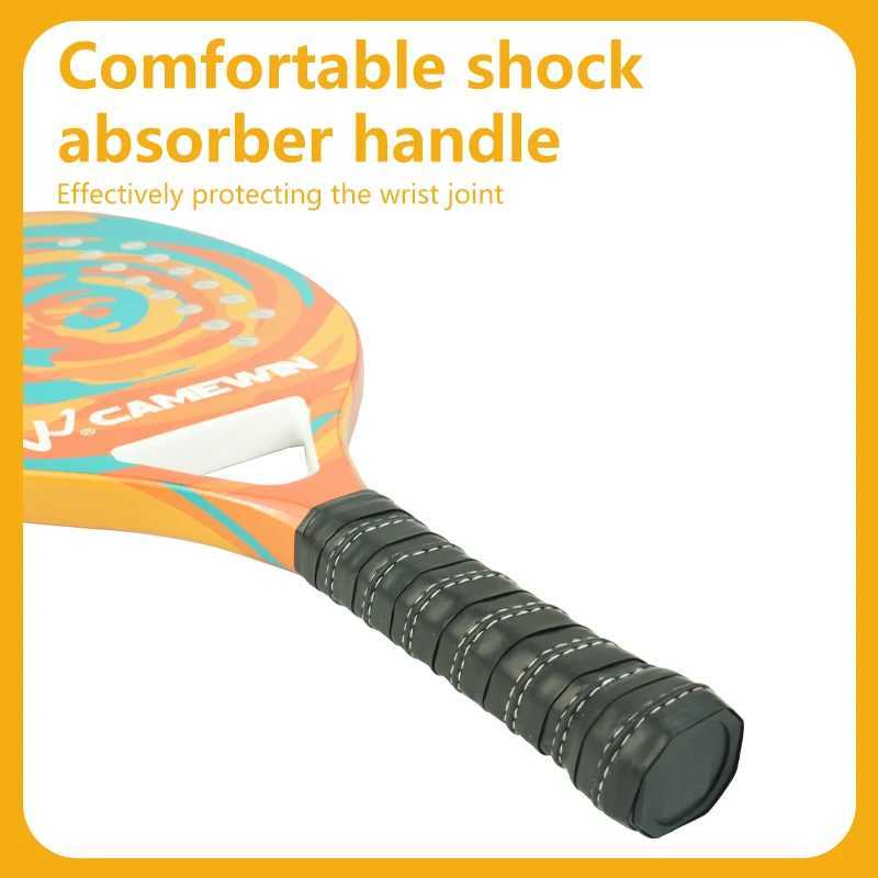 Beach Tennis Racket Carbon Fiber Beach Paddle with Ultra Grip Sand Grit Surface Hybrid Flexi Frame Lightweight Equipment J250926