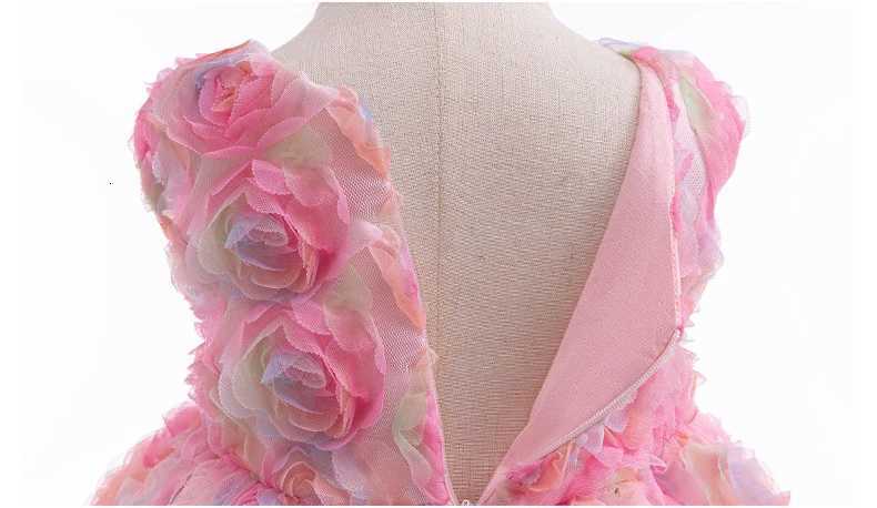 Baby girl Floral Embroidered Girl Dress Sleeveless Fairy Tulle Dress Girls Sleeveless Pearl Princess Pageant Birthday 08Y Z250926