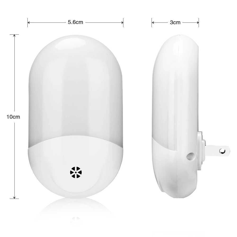 Plug in LED Night Light PlugandPlay Automatic Dusk to Dawn Photocell Sensor Night Lighting Lamp Plugin Wall Light C250925