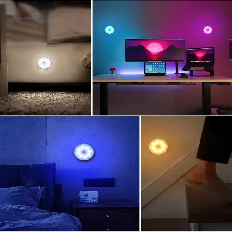 BANDIAN LED Smart Human Body Sensor Night Lights Emergency Automatic Lighting USB Charging Wireless Magentic Suction LED Lights C250925