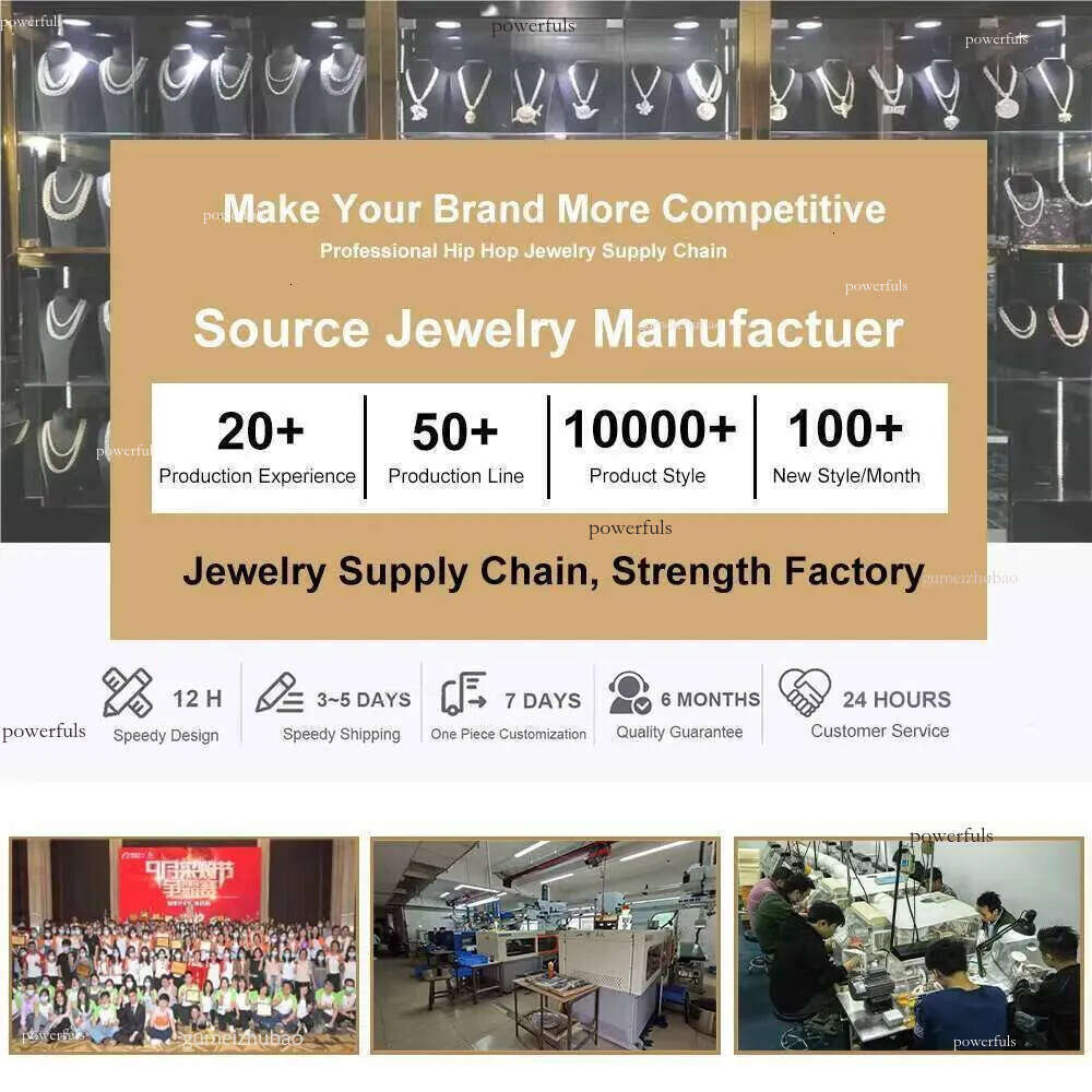 Heavy Hip Hop Jewelry 19mm 3 Tones Sterling Sier VVS Moissanite Iced Out Miami Cuban Link Chain Necklace for Men