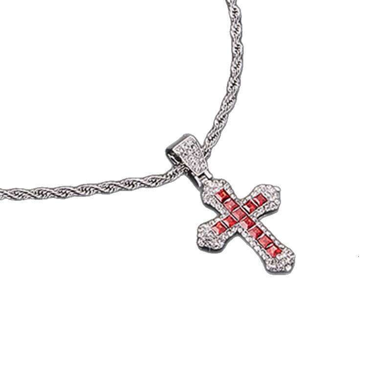 designer Necklace Zircon Cross Necklace for Women Jewelry Small Niche Design Pendant