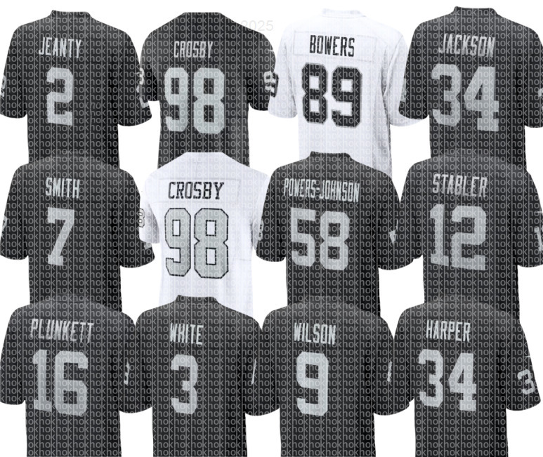 nfl Raider Jersey Maxx Crosby Brock Bowers Tre Tucker Jackson Powers-Johnson Adam Butler Thomas Harper Kolton Miller Tyree Wilson Zamir White Chris Collier Football