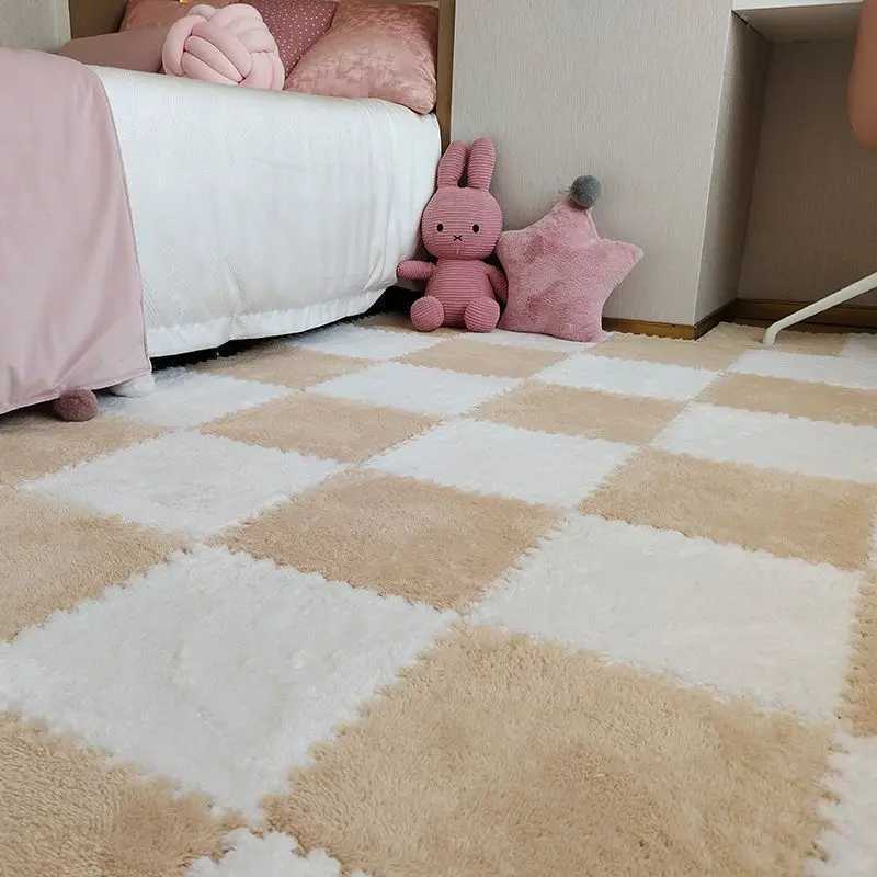 120pcs Soft Suede Carpet Antislip and Shockproof Sports Fitness Mat EVA Foam Puzzle Warm Carpet Childrens Room Baby Play Mat C250926