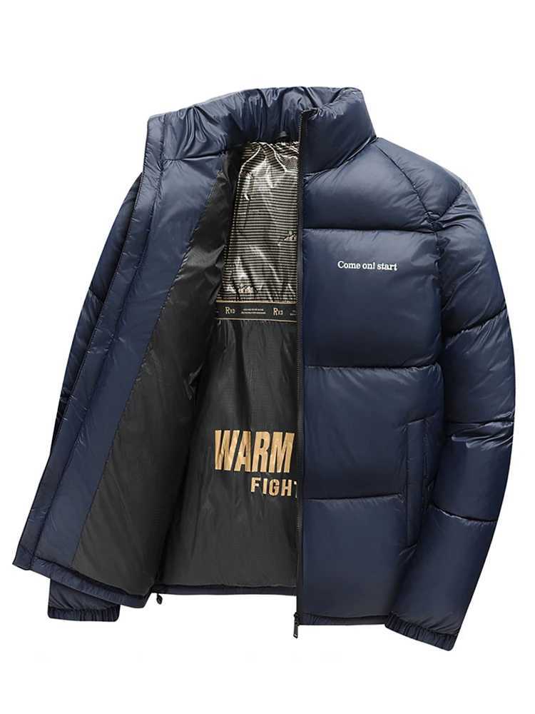 2025 New Winter Jacket Men Thicken Casual Parka Slim Fit Outwear Waterproof Warm Solid Color Outwear Stand Collar Coat W250926