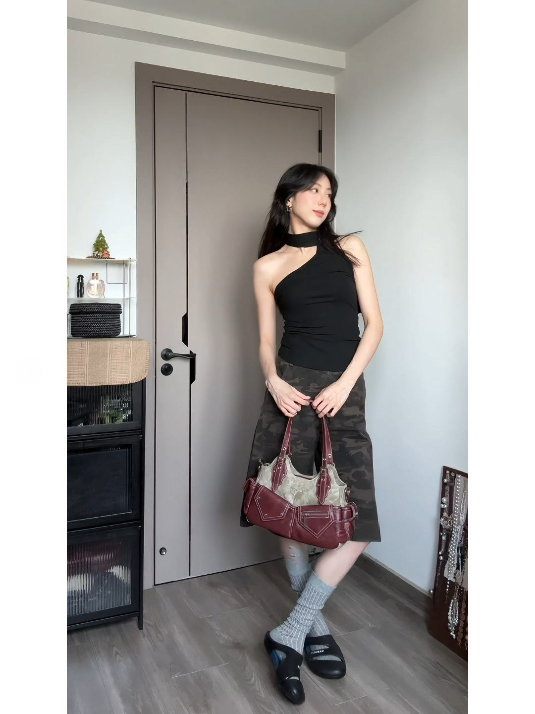 2025 autumn and winter new retro color blocked light bag luxury elegant design denim armpit clean handbag women's shoulder bag denim designer Bag