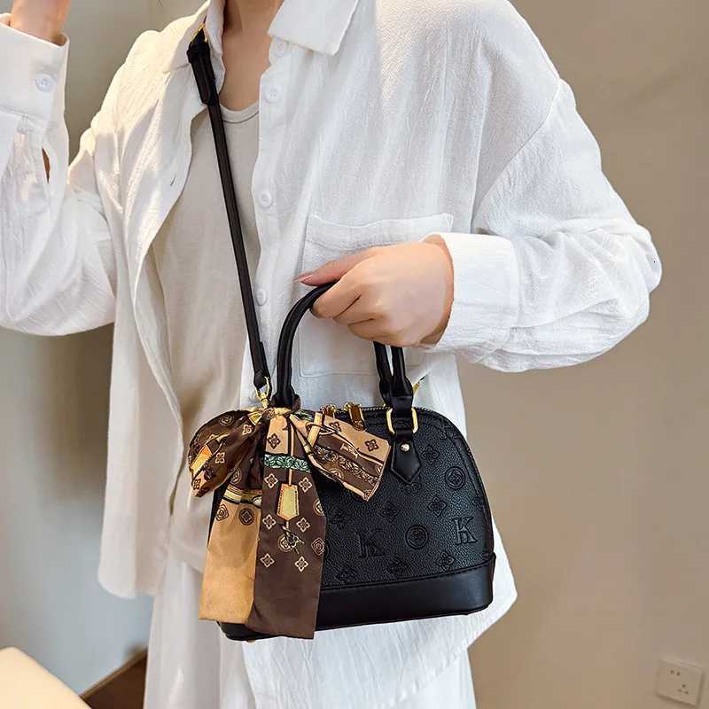 2025 New Shell Embossed Shoulder Bag Soft Leather Crossbody Purse for Women Elegant WrinkleFree Design Trendy Daily UseW250926