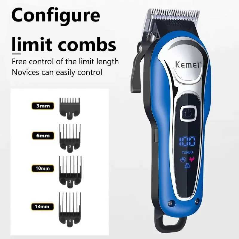 Kemei Hair Clipper Trimmer for Men Trimmer Professional Hair Clipper Electric Razor Rechargeable Hair Cutting Machine R250926