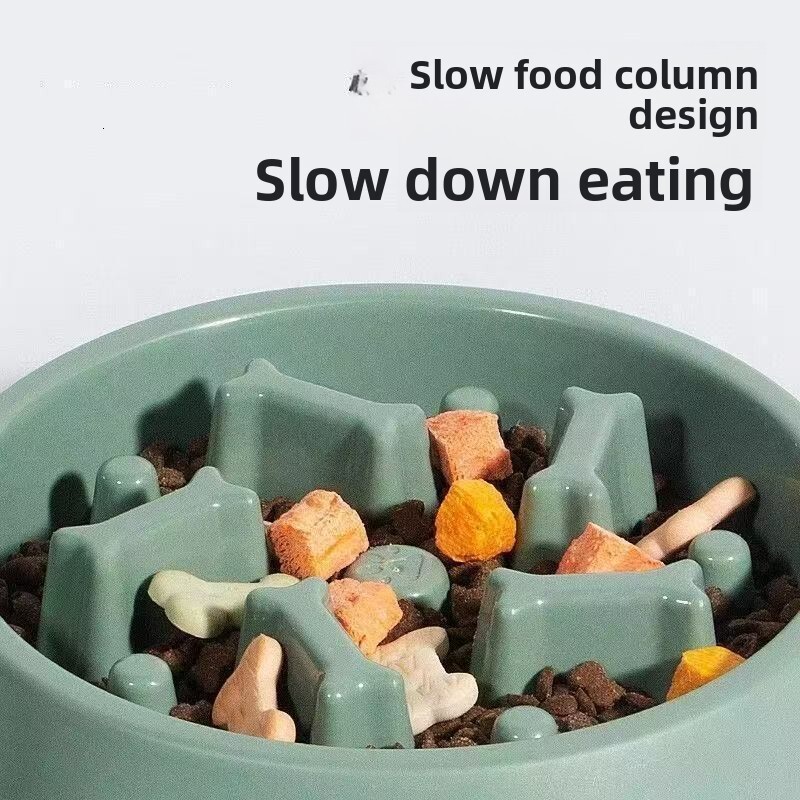 Slow Feeder Anti-Slip Anti-Choke Anti-Explosion Cat Food Anti-Spill Large Small Medium Dog Pet Supplies