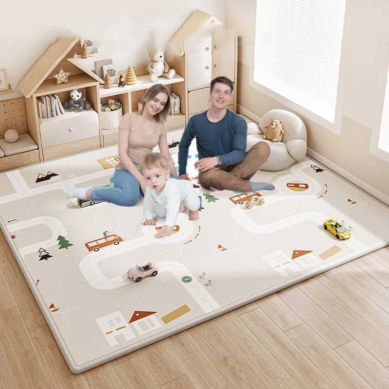 Tasteless Large Size Play Mats for Childrens Safety Mat 1cm EPE Environmentally Friendly Thick Baby Crawling Folding Mat Carpet C250926