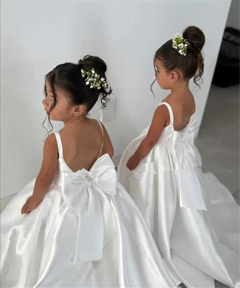Flower Girl Dress Off Shoulder Princess Dresses for Girls Satin Flower Girl Dresses for Wedding Ball Gown Z250926