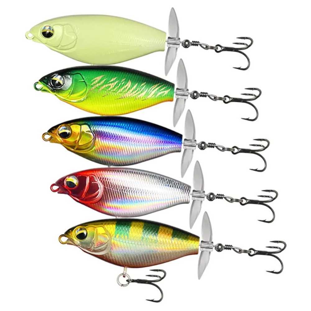 7cm6g 9cm11g pelr War Lure Surface Bait Bass Fake Bait Hardbait Rotating Tail Topwater Fishing Lure Floating W250926