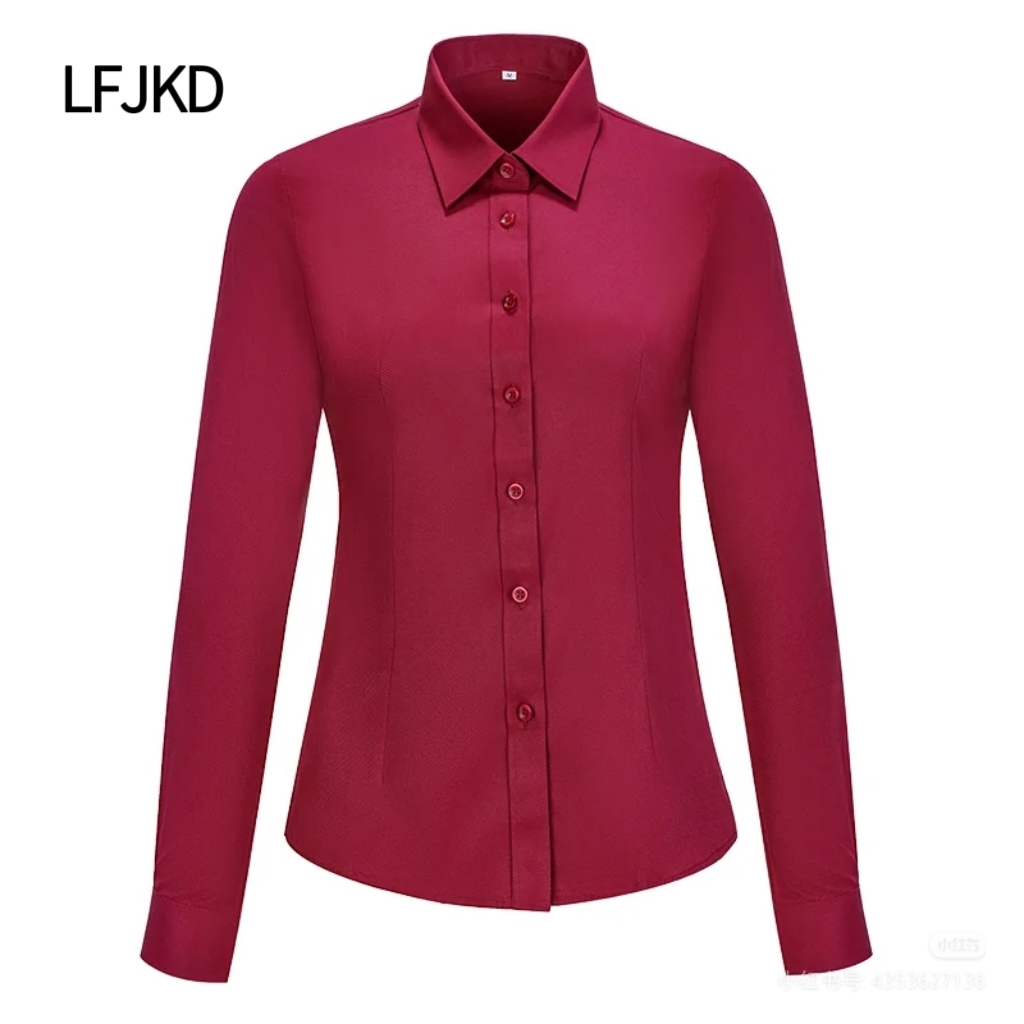 K2253 High-end pure cotton non-iron shirt women's long-sleeved shirt formal wear