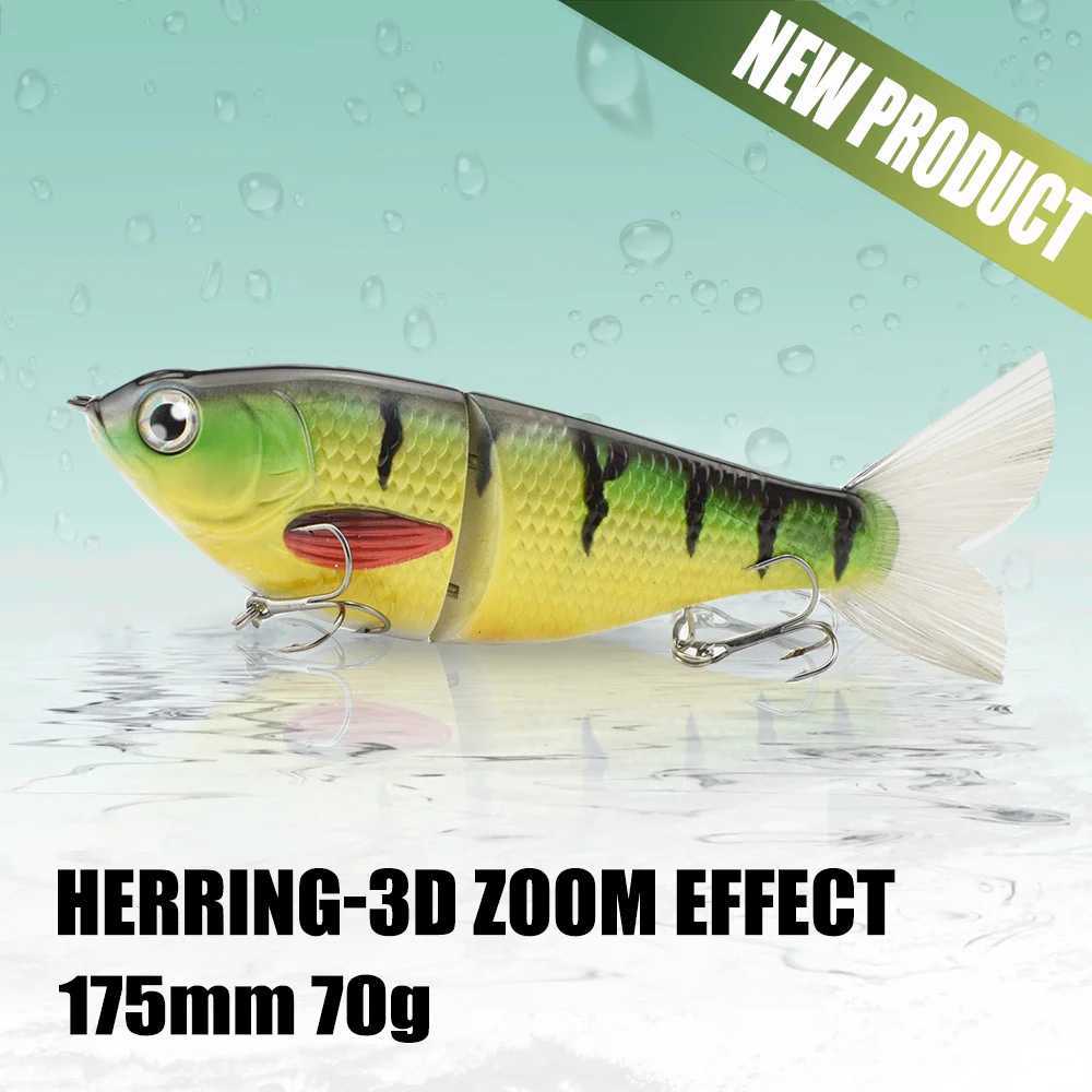 Sinking Swimbait 175mm 70g Multi Jointed Bait Glider Trolling Artificial Hard Bait Pike Lure Bass Fishing Tack W250926
