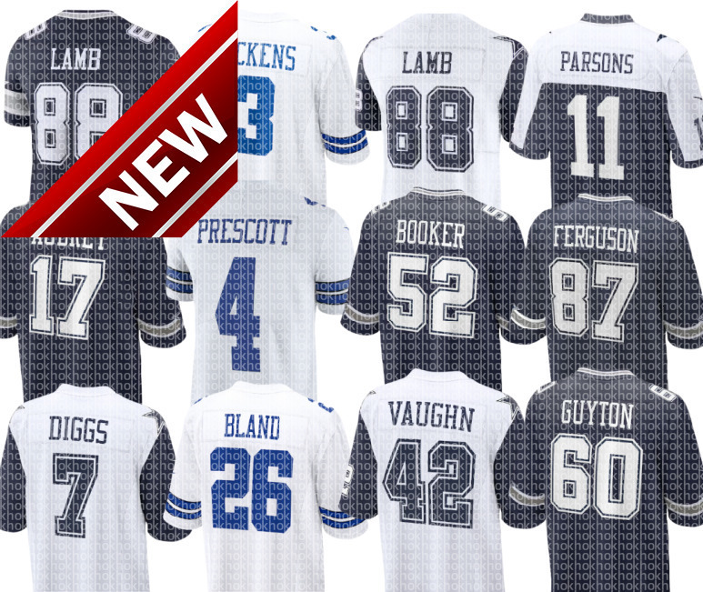 nfl Cowboys Jersey CeeDee Lamb Deuce Vaughn Jake Ferguson Tyler Guyton KaVontae Turpin Jalen Tolbert Damone Clark DeMarvion Overshown Wilson Malik Hooker Football