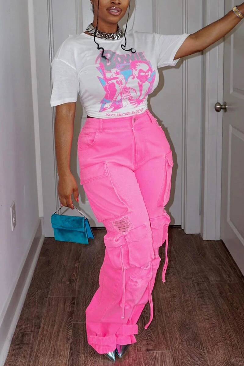 Plus Size Jeans Women Denim Stretch Loose Leggings Y2K Streetwear New Stylish Cargo Pants Cool Girl Fashion Bottoms dongdumaoyi