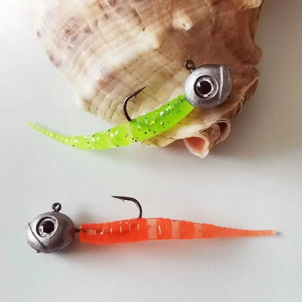 10PCS Soft Jig Worm Lures 40mm Polaris Minnow Lures Pesca Sinking Soft Baits Bass W250926