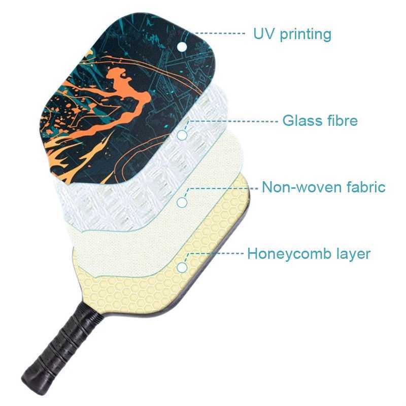 New Pickleball racket Offensive Pickleball Paddle Glass fiber professional grade beach tennis racket J250926
