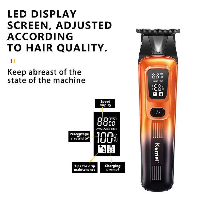 Kemei Electric Hair Clipper Mens Home Hair Clipper Fast Charging Beard Trimmer Carving Hair Clipper KM037 R250926
