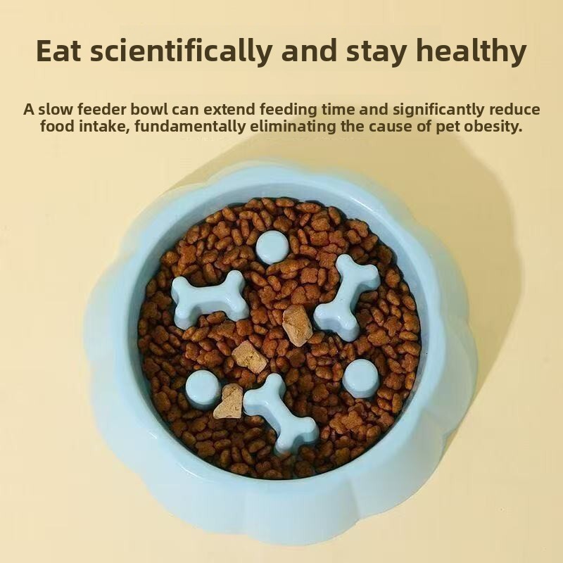 Slow Feeder Anti-Slip Anti-Choke Anti-Explosion Cat Food Anti-Spill Large Small Medium Dog Pet Supplies