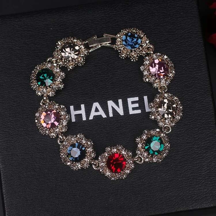 Super Shiny Rhinestone for Women Korean Fashion Crystal Elegant Bangle Bracelet