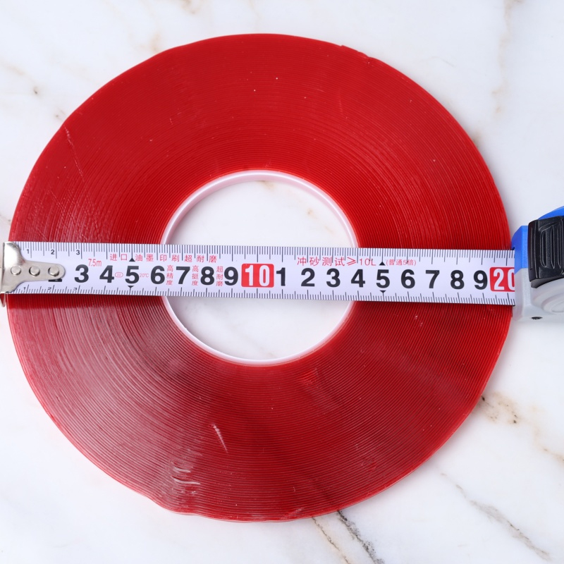 Strong, high viscosity transparent double-sided adhesive fixing vehicles, with no trace tape for fixing adhesive strips