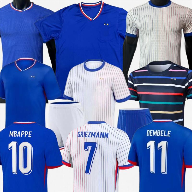 24 25 French Soccer Jerseys DEMBELE 2025 MBAPPE Maillots de football shirt training jersey home away Camavinga GIROUD TCHOUAMENI KANTE hommes enfants MEN kids kit