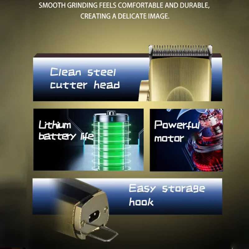 Kemei Professional Hair Clipper Cordless Beard Hair Trimmer Mens Electric Hair Cutting Machine Rechargeable Adjustable Set R250926