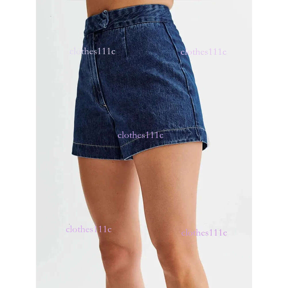 Denim 2 Pieces Sets Women Fashion Slim O-Neck Sleeveless Single Breasted Vest Wide Leg Shorts Summer Y2k Lady Outfit 240614