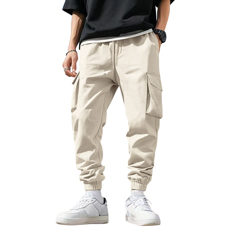 Men Cargo Jogger Pants Autumn Hip Hop Street wear Loose Trousers Multi Pocket Solid Color Overalls GYM Sports Wear European size: S-3XL