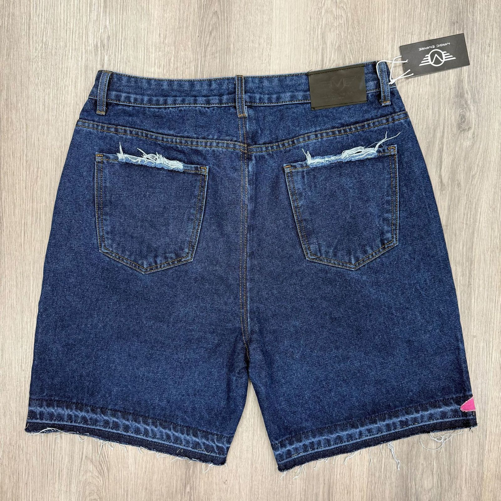 Gothic punk skull letter pattern patch work shorts mens Y2k streetwear pants hip-hop fashion denim shorts summer s 250402