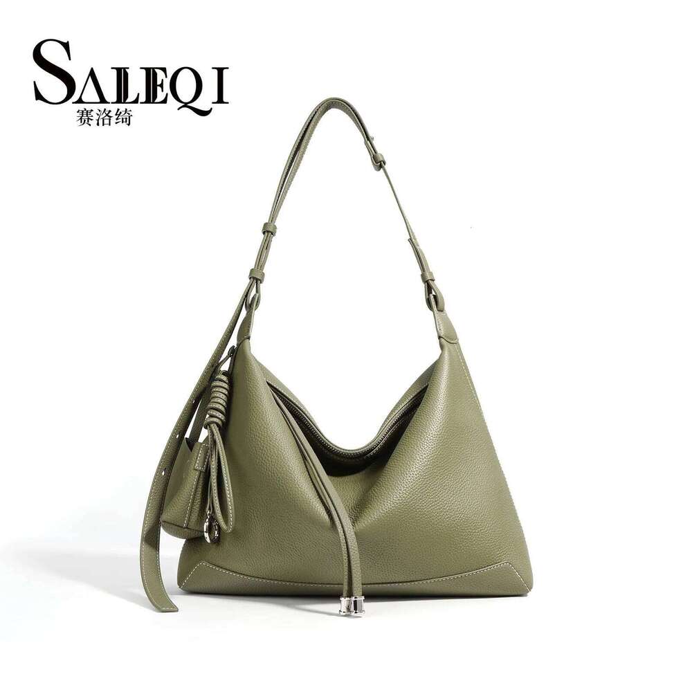 Genuine Leather Niche Large Capacity Commuter Tote Designer High Quality Shoulder Underarm Bag Fashion Handbag Female Suotong0917