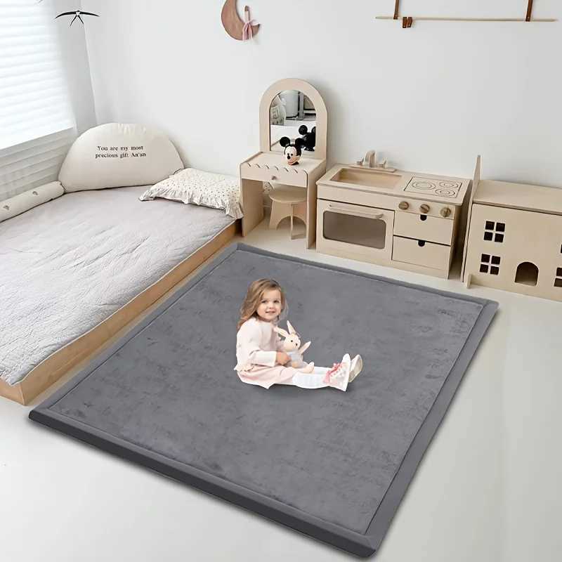 Carpet For Floor 3cm Thick Memory Foam Playpen Mat With Nonslip Bottom For Living Room Soft Velvet Minimalist Carpet Kids Rugs C250926