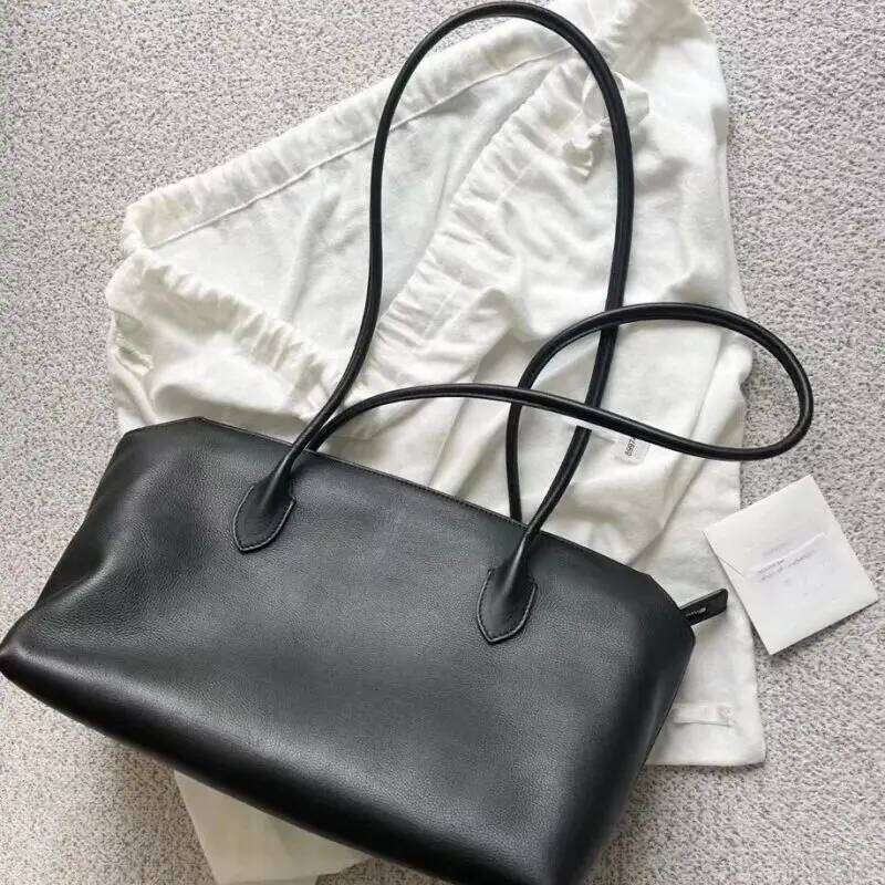 Leather Minimalist Style Shoulder Bag Senior Sense Commuter Tote Large Capacity Handbag Soft Breathable Suotong2509