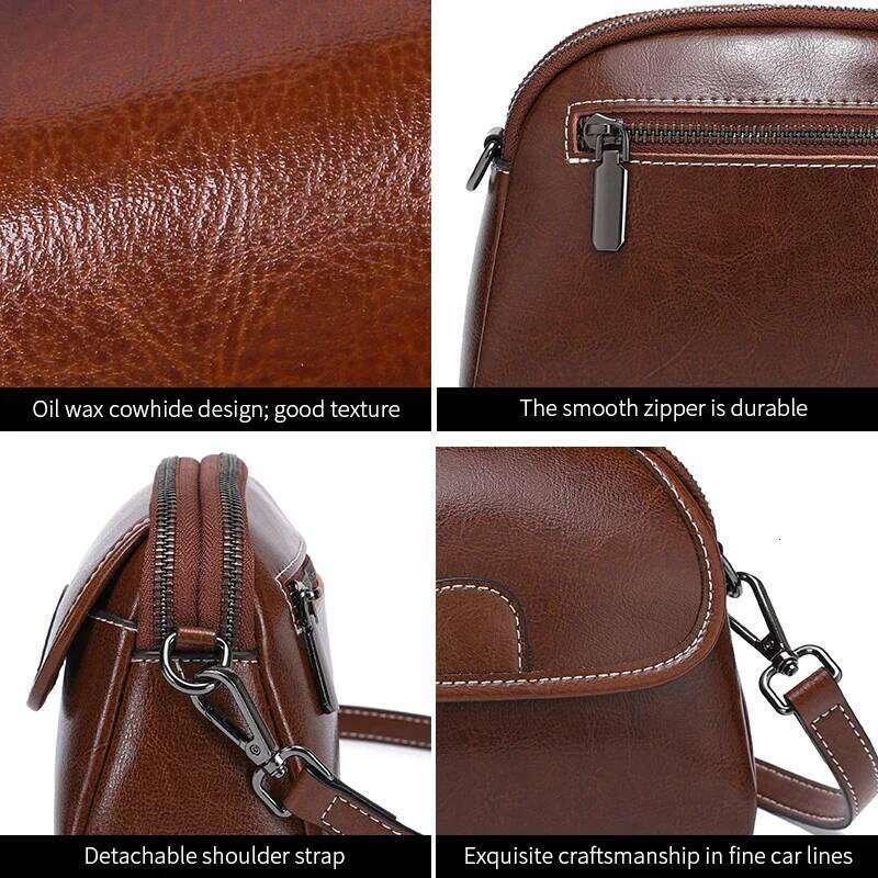Female Fashionable Versatile Shoulder Shell Handbags Women's Cow Genuine Leather Crossbody Small Bags Ladies Casual Phone Bag Suotong2509