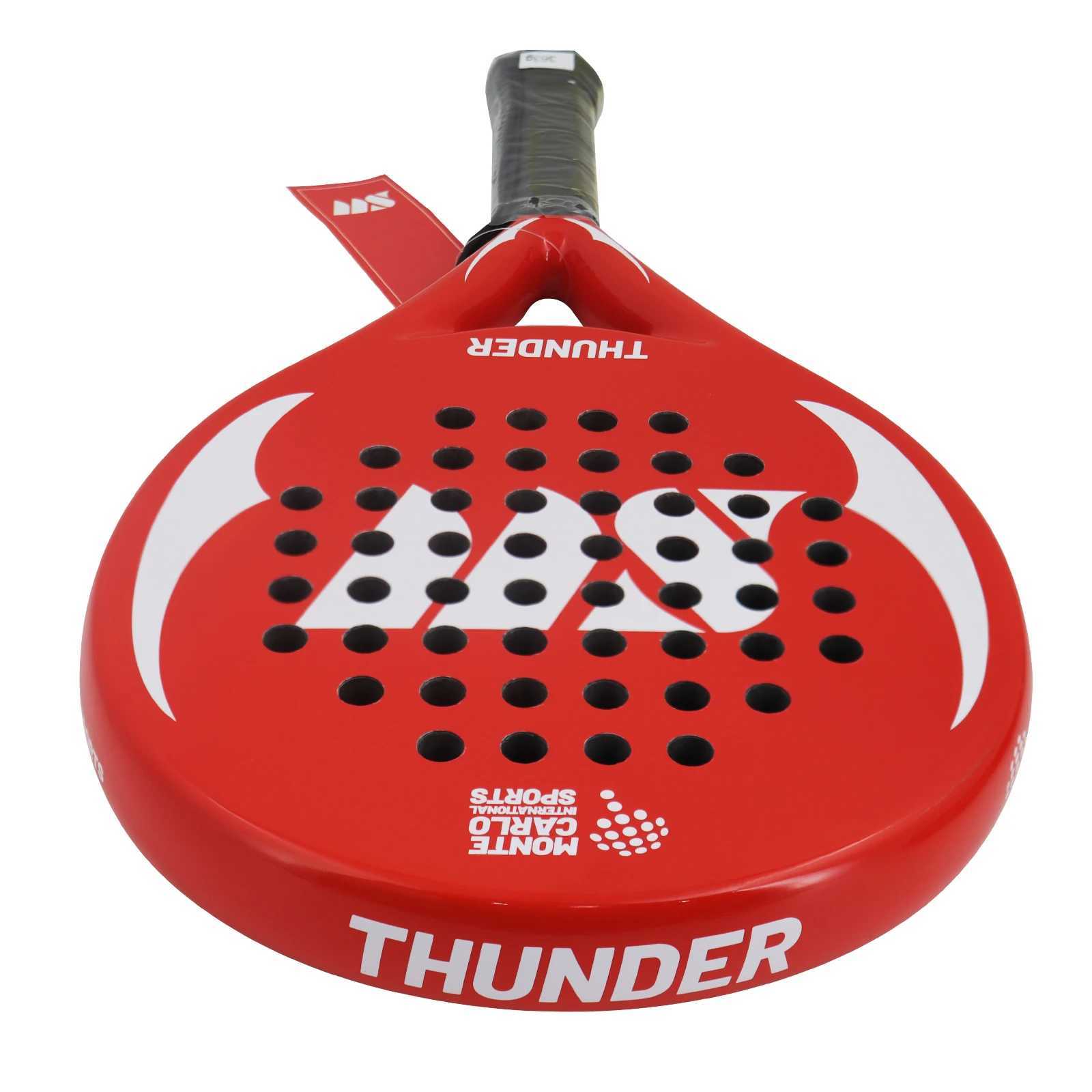 Padel tennis racket 3K18K carbon fiber high balance with Cover teardrop shape Raquette racket J250926