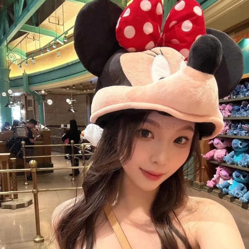 Disney New InStock Creative Cartoon Mickey Minnie Toy Hat Cute Girl Party Cosplay Props Girl Holiday Gift H250926