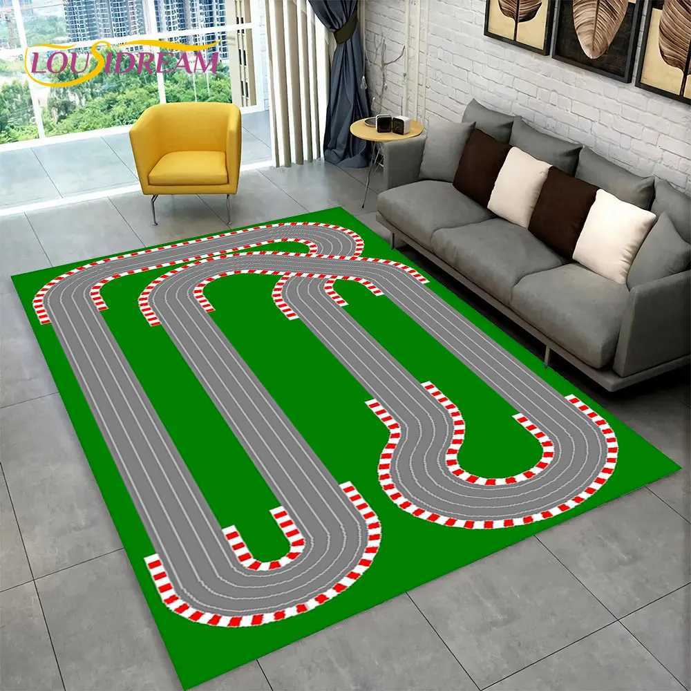 Child Playmat Highway City Traffic Playroom Area Rug LargeCarpet Rug for Living Room Bedroom DecorKids Play Nonslip Floor Mat C250926