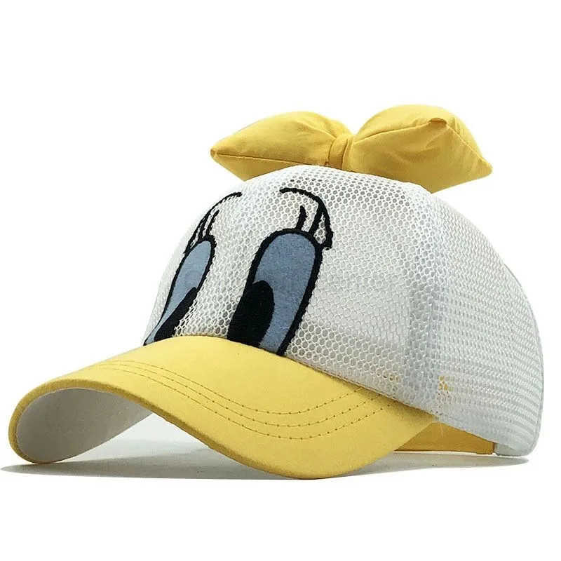 Disney Creative Donald Duck Childrens Summer New Cute Cartoon Shape Going Out Fashionable Portable Mesh Breathable Baseball Cap H250926