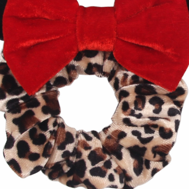 Disney Halloween girl's hair accessory hair ring Mickey Christmas hair ring thickened velvet sausage elastic gold velvet hair Halloween accessory